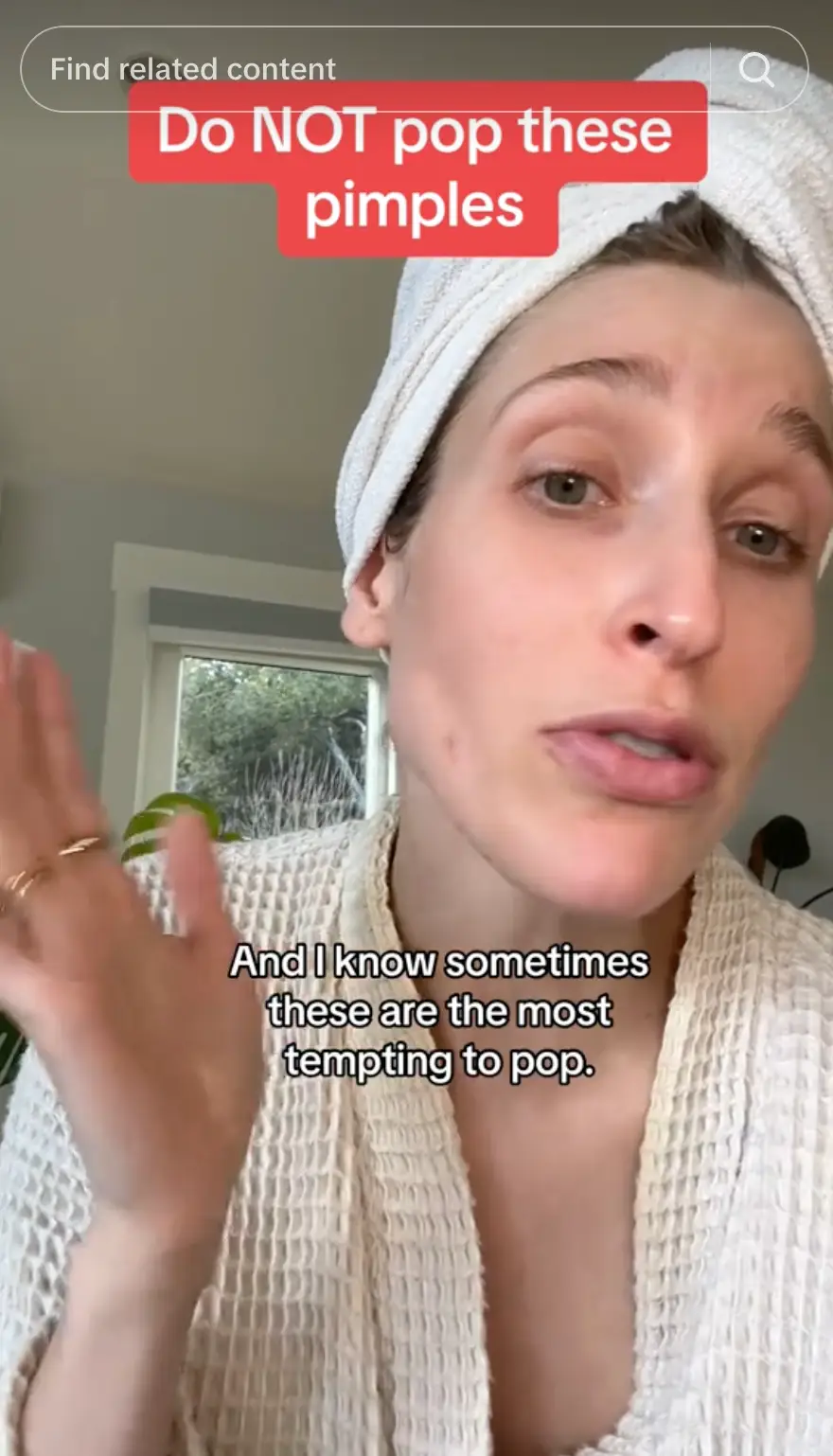 The social media star advised their viewers to seek treatment on these types of spots.