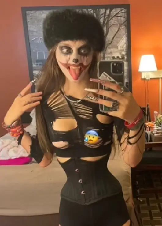 Mackenzie dressed as a corpse for Halloween, three months after the crash (Netflix)