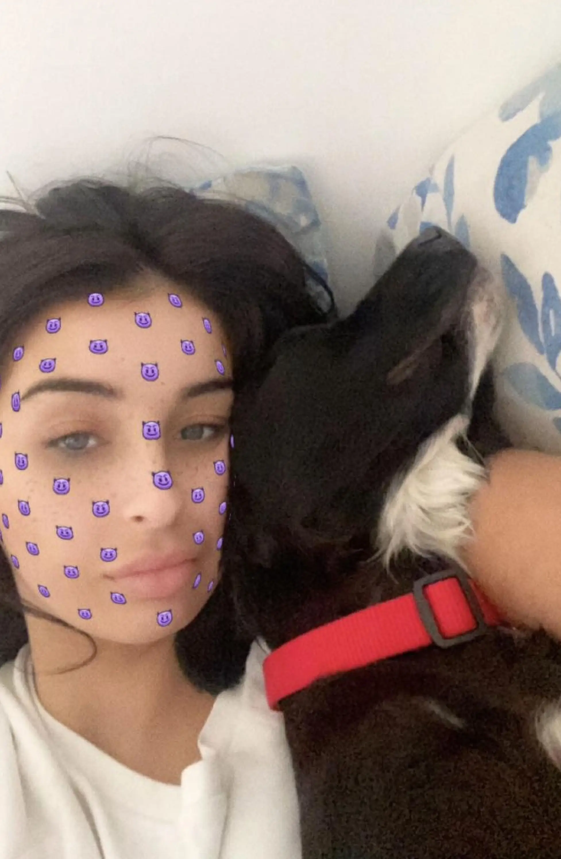 Samantha Smith and her emotional support dog, Bambi.