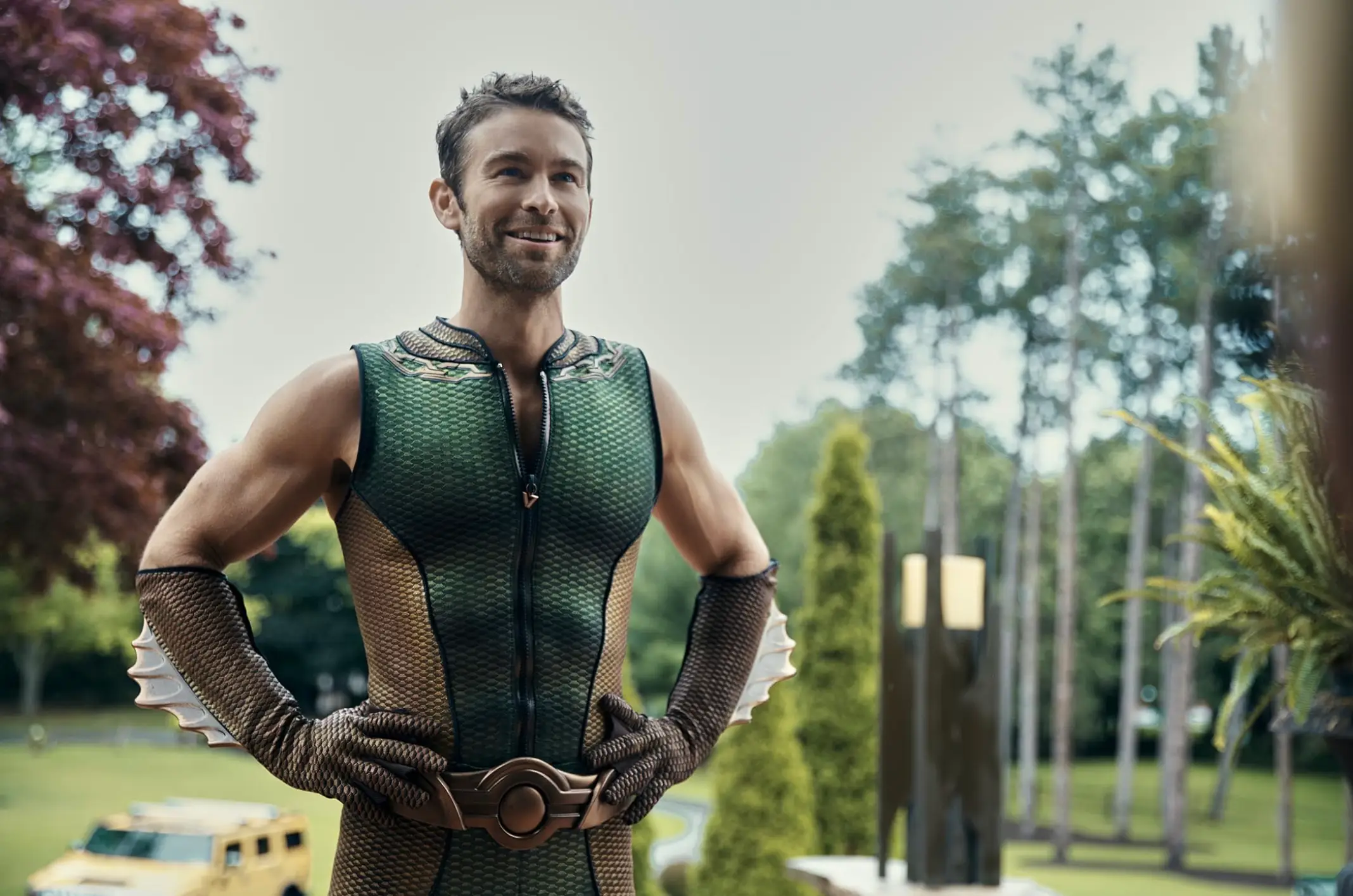 The actor is seen to be getting down and dirty with an octopus-like creature. (Amazon Prime Video)