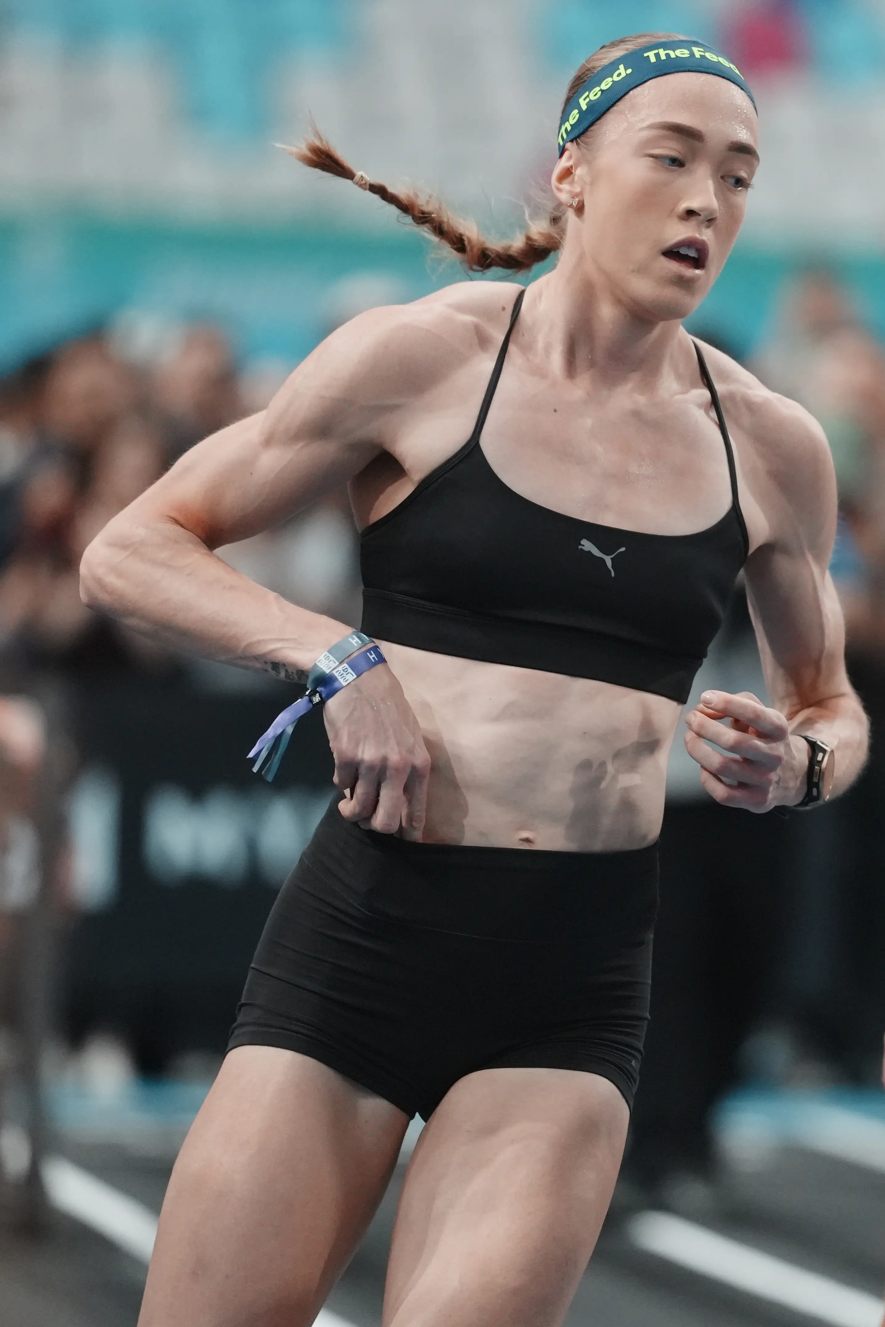 The athlete pushed herself to the limit in the competition (Fred Lee/Getty Images)