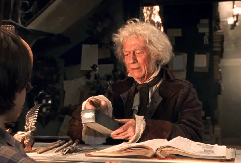 John Hurt is known as Mr Ollivander, the wand-maker (Warner Bros.)