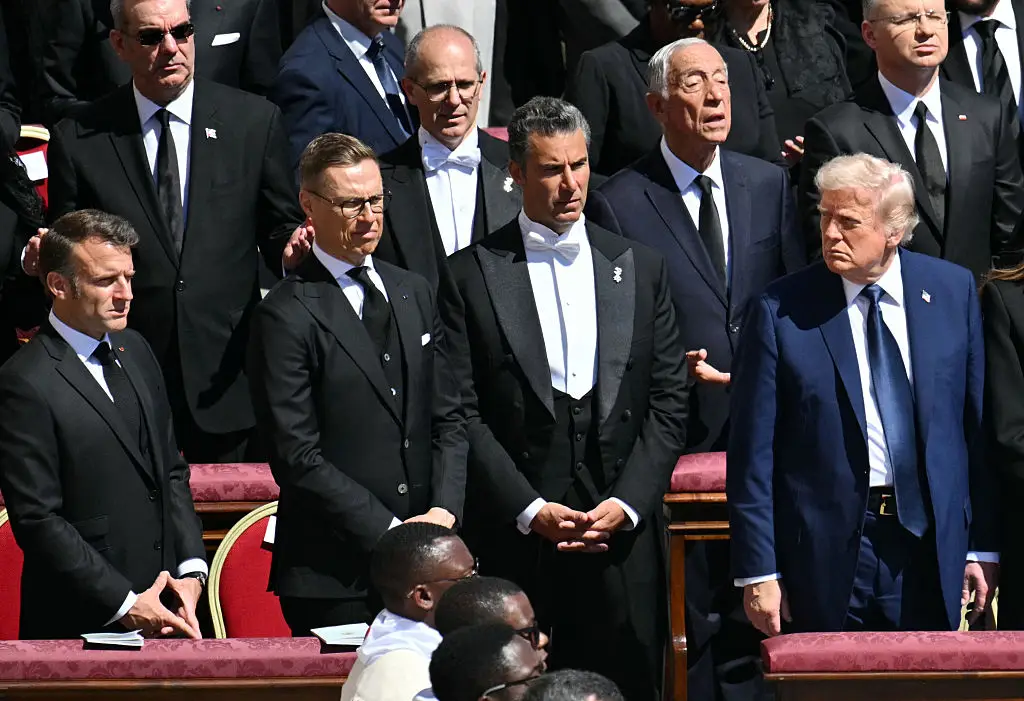 Trump and Macron had a tense interaction at the pope's funeral (MANDEL NGAN / Contributor / Getty)