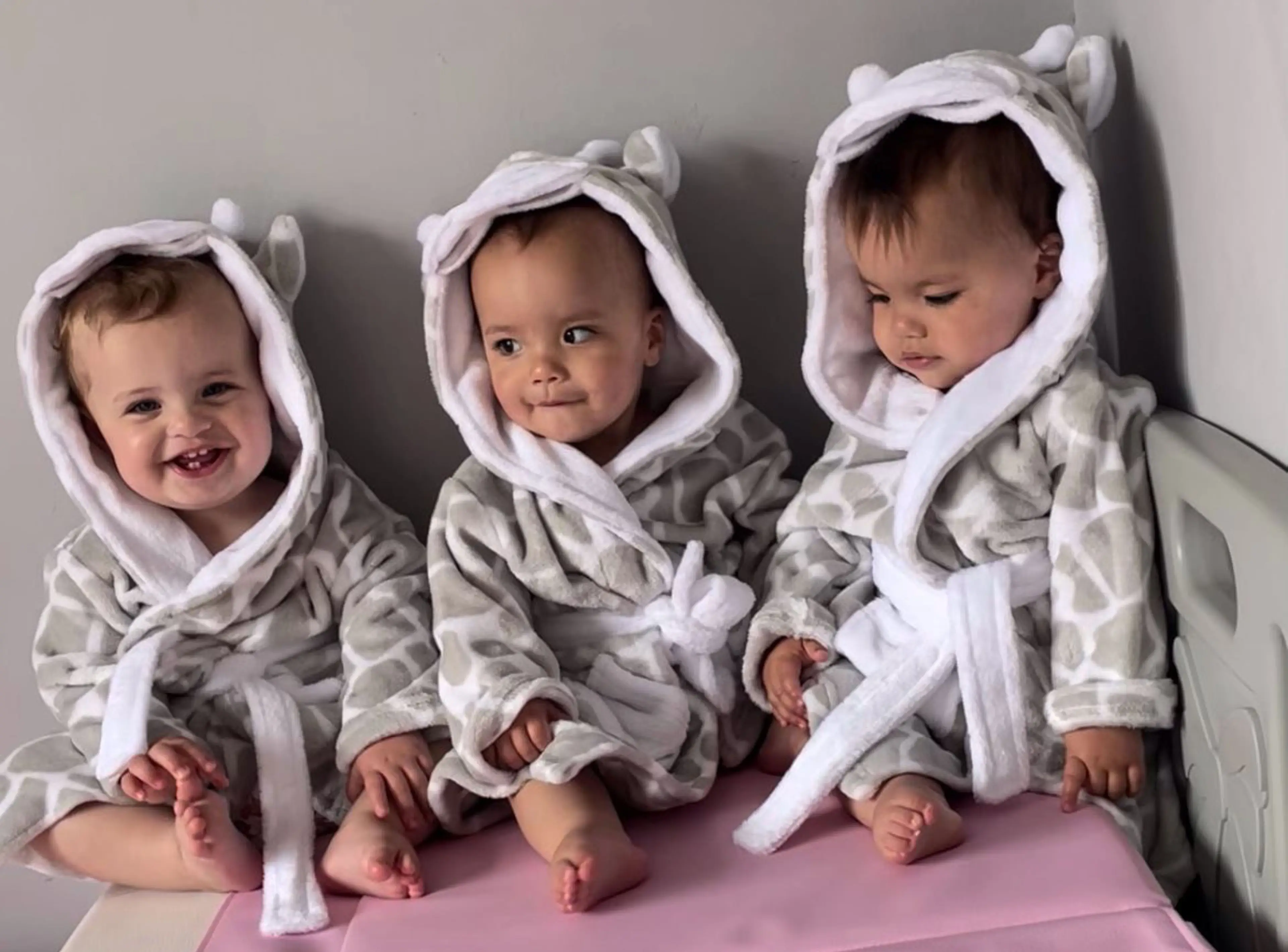 Ocean, Ivy and Harlow were born March last year.