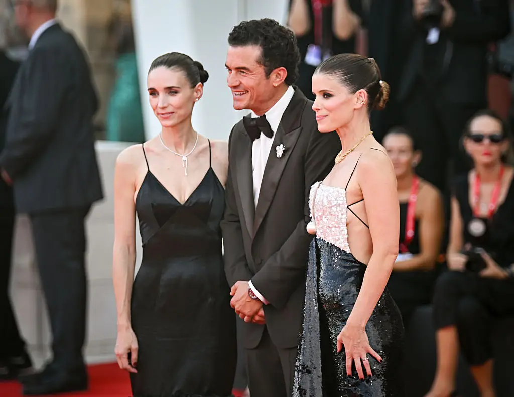 The film follows the complicated relationship between Bloom’s Gareth Mulroney and his twin sisters played by Rooney and Kate (Michael Buckner / Contributor / Getty Images)