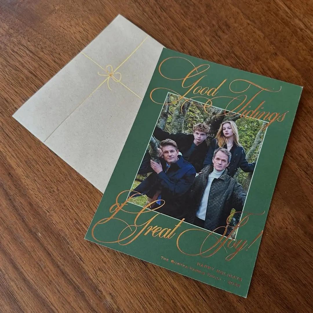 The Burtka-Harris family have shared a glimpse of their 2025 Christmas card (Instagram/nph)