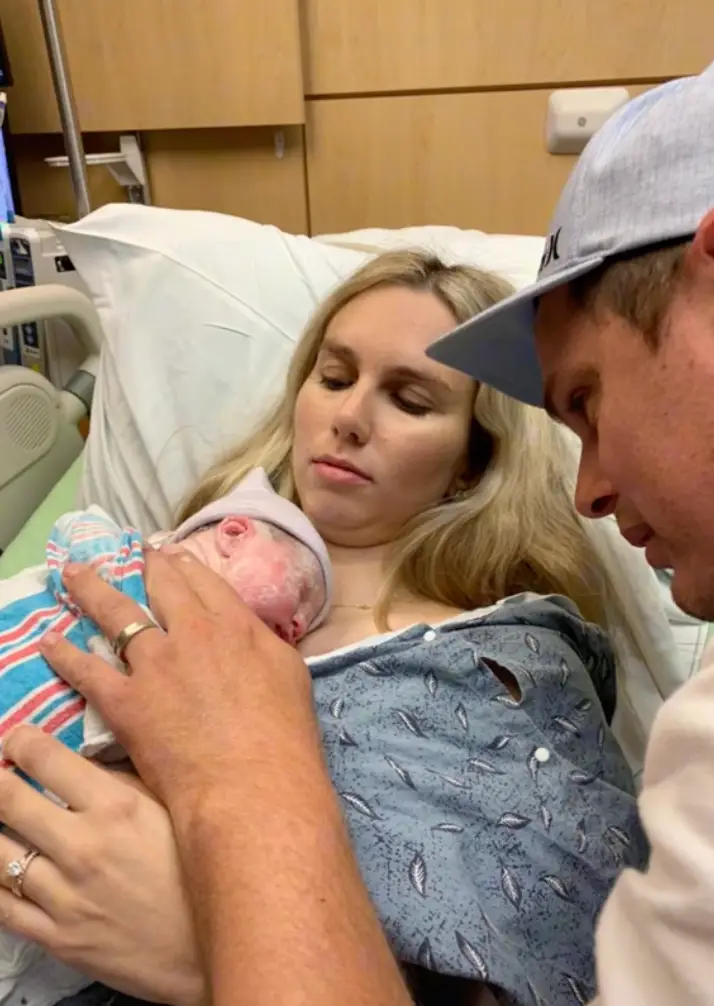 Lindsay was induced early because of her cancer.