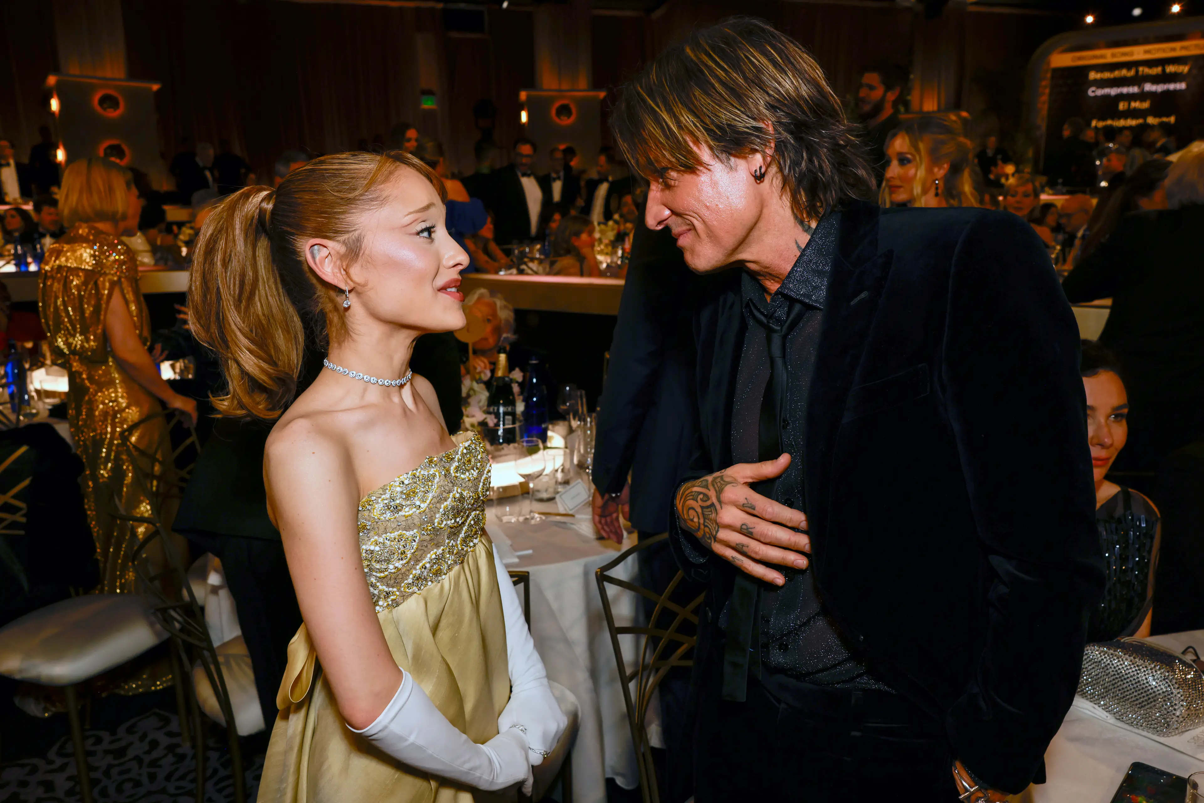 Ariana Grande and Keith Urban got talking at a private event last year (Francis Specker/CBS via Getty Images)