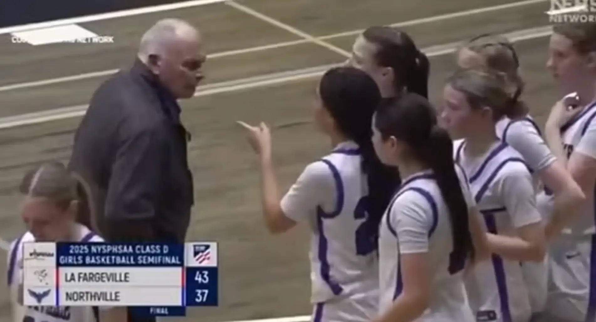 The coach was immediately fired (NFHS/CBS)