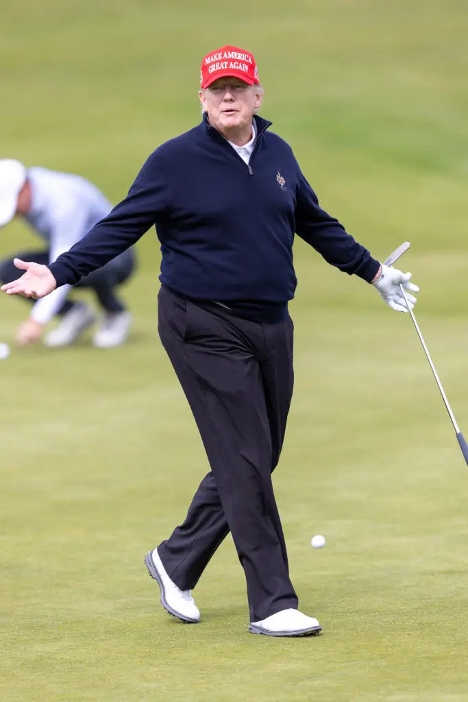 Some social media users have defended the President, while others are 'disgusted' (Robert Perry / Getty Images)