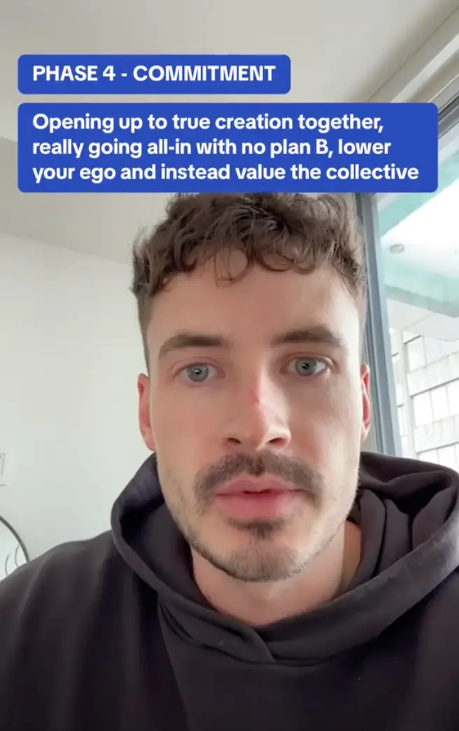 Once you push through the third stage, you enter the 'commitment' phase.