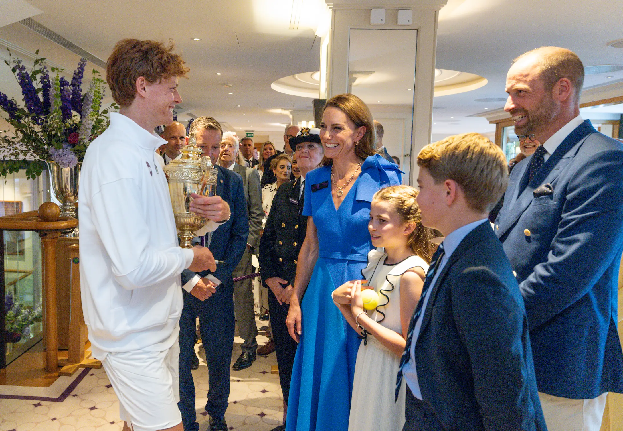 Kate brought her two eldest children along for the festivities (Andrew Parsons - Pool/Getty Images)