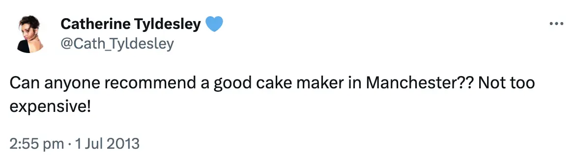 An old tweet of Catherine's has resurfaced.
