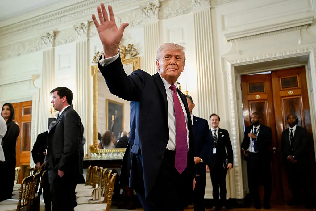 Donald Trump is set to attend the annual event for the first time as US President (Bloomberg/Getty Images)