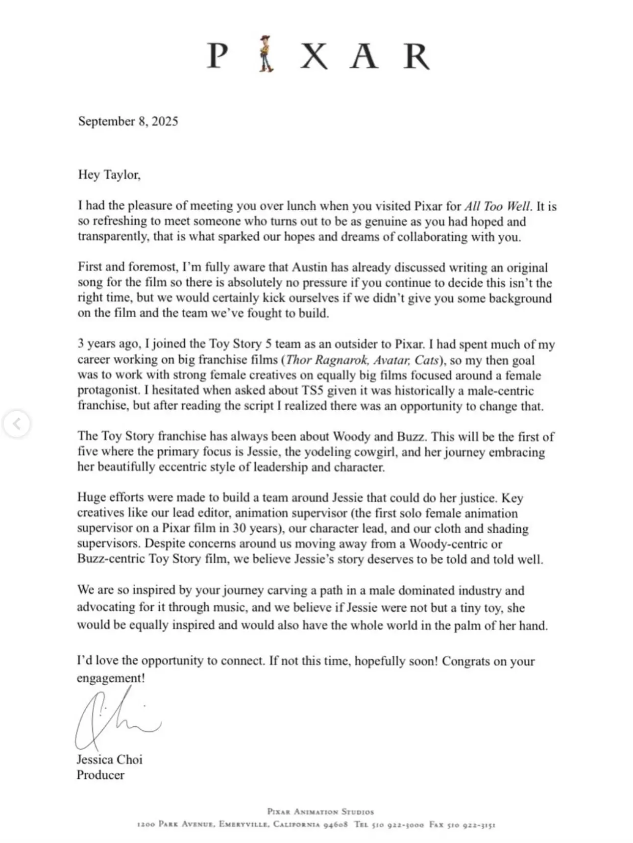 Read Jessica Choi Smyth's letter to Taylor Swift in full above (Instagram/jesschoismyth)