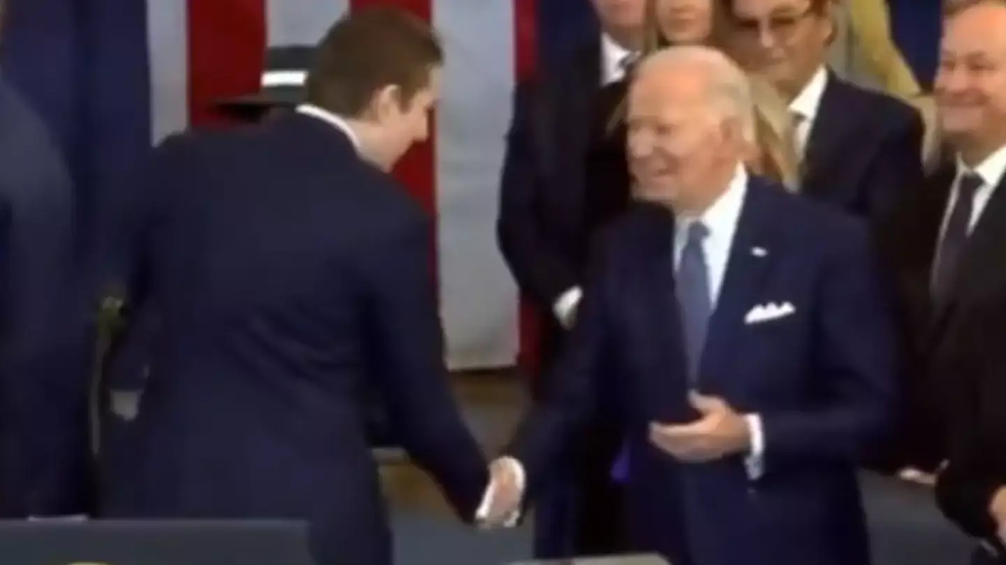 Barron Trump’s mysterious whisper to Joe Biden during dad’s inauguration 'revealed' by lip-reader
