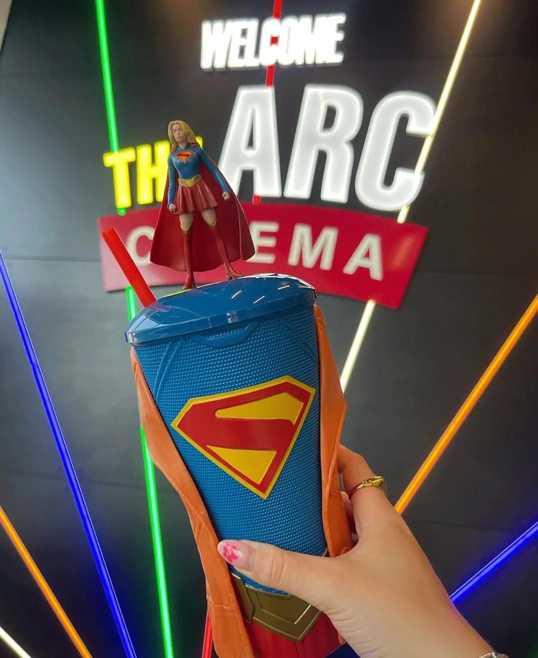 Supergirl fans have shared their thoughts on the viral cup merch (Facebook/ArcCinemaBeeston)