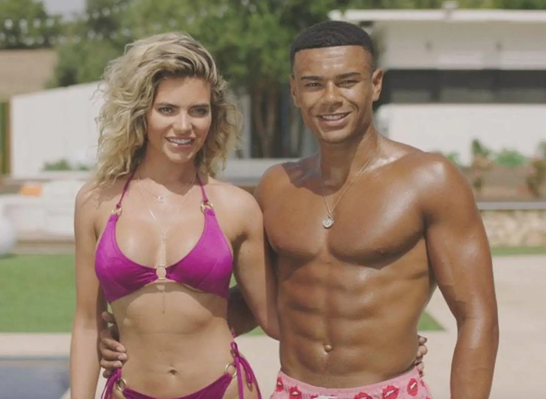 Megan and Wes during Season 4 of Love Island.