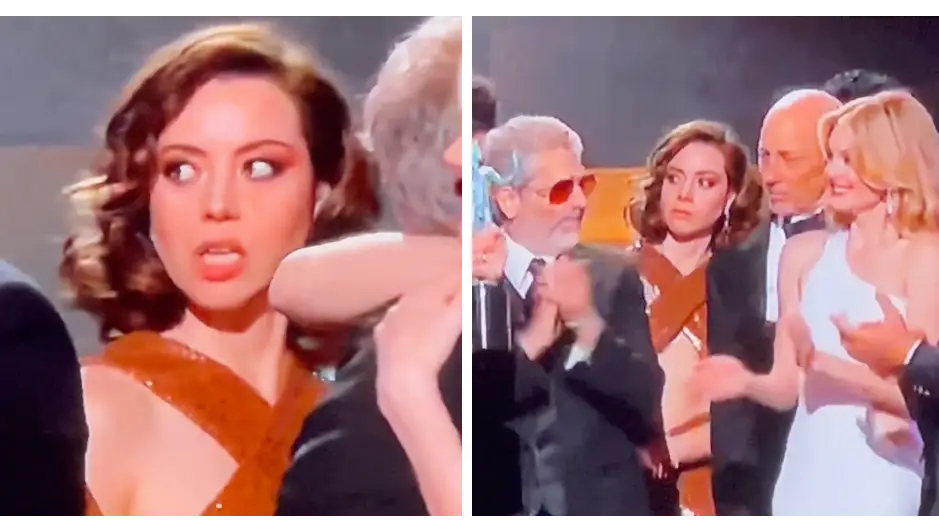 SAG Awards viewers spot Aubrey Plaza awkwardly losing her temper on stage