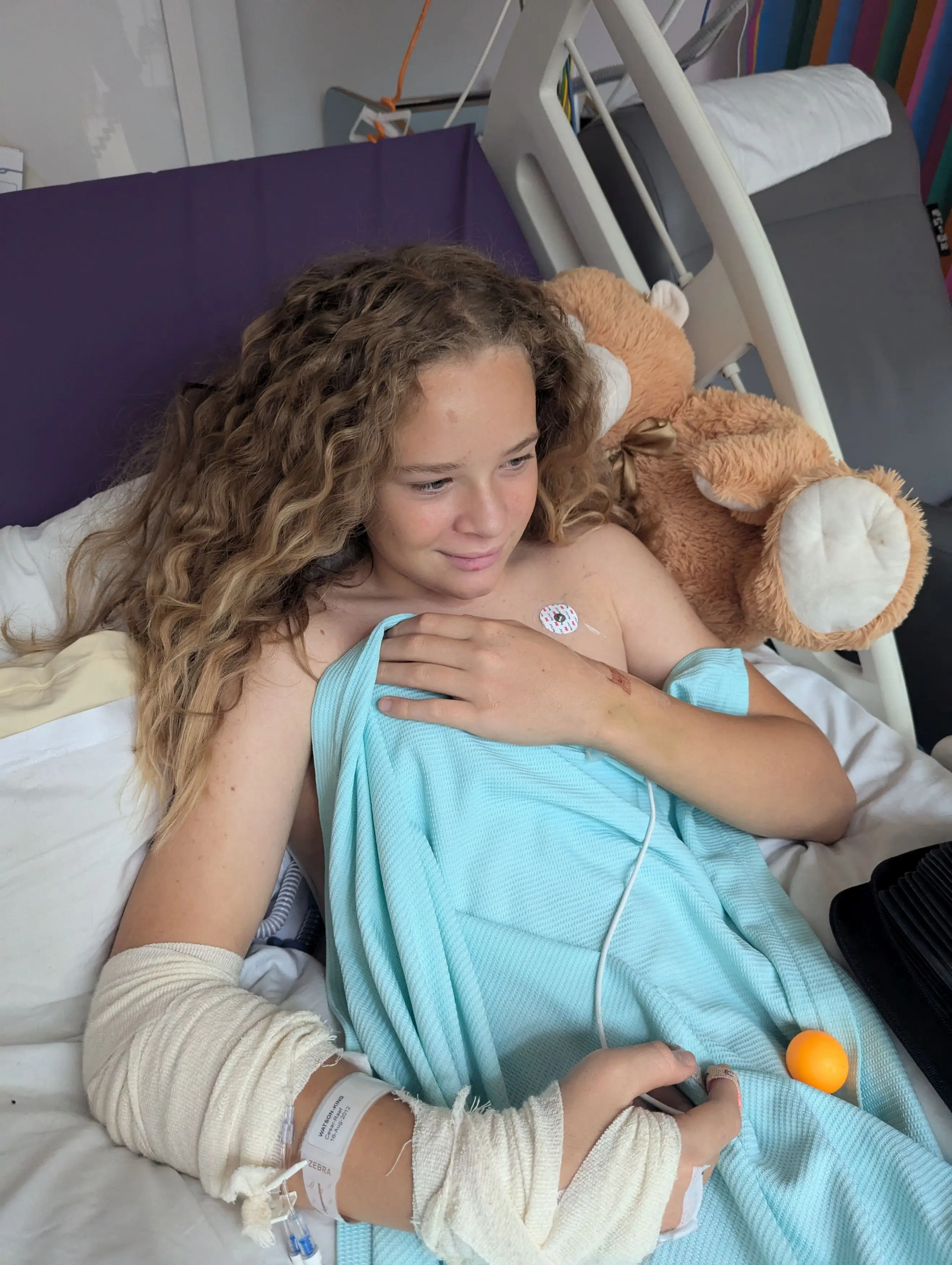 The young boy 'went blue' and stopped breathing (Kennedy News and Media)