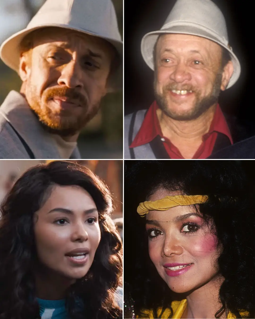 KeiLyn Durrel Jones as Bill Bray, and Jessica Sula as La Toya Jackson (Universal Pictures/Barry King//Universal Pictures/WireImage/Michael Ochs Archives/Getty Images)