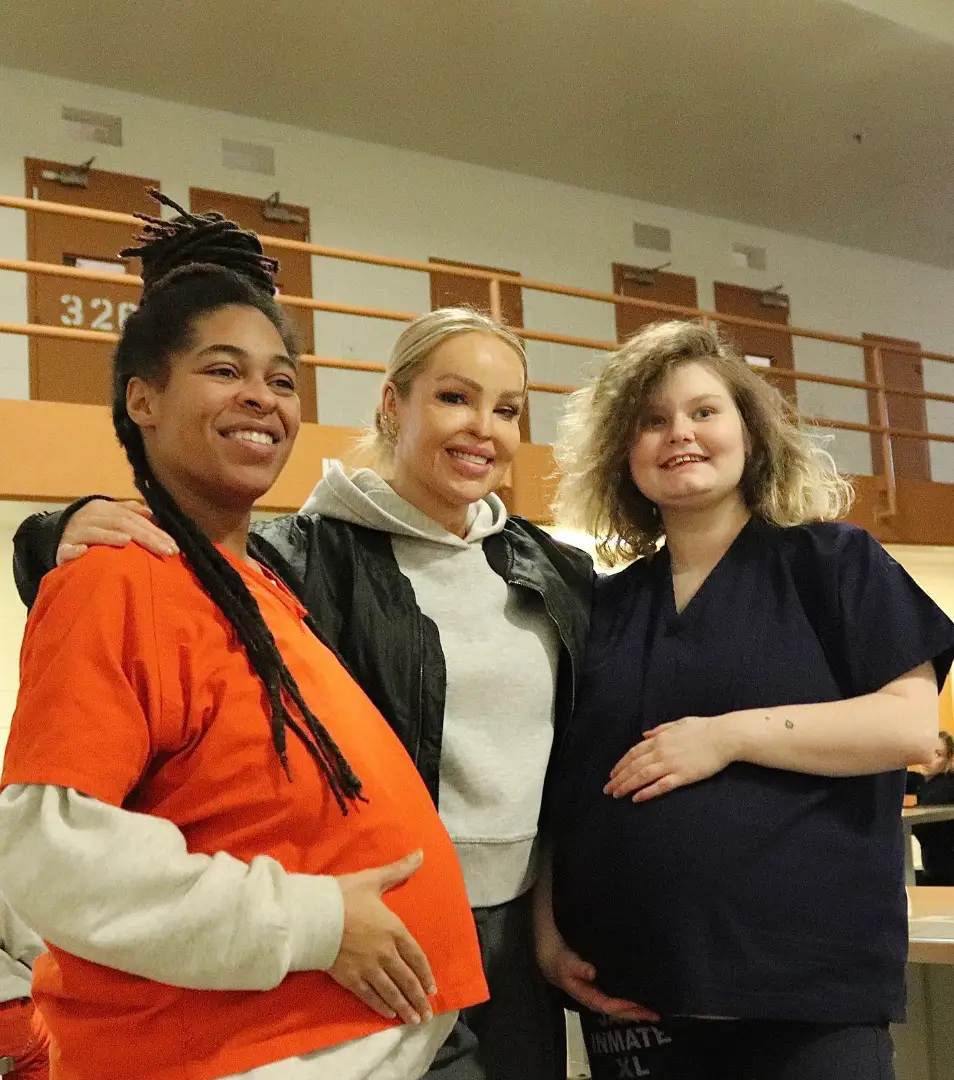 Katie Piper filmed in prisons across the States.