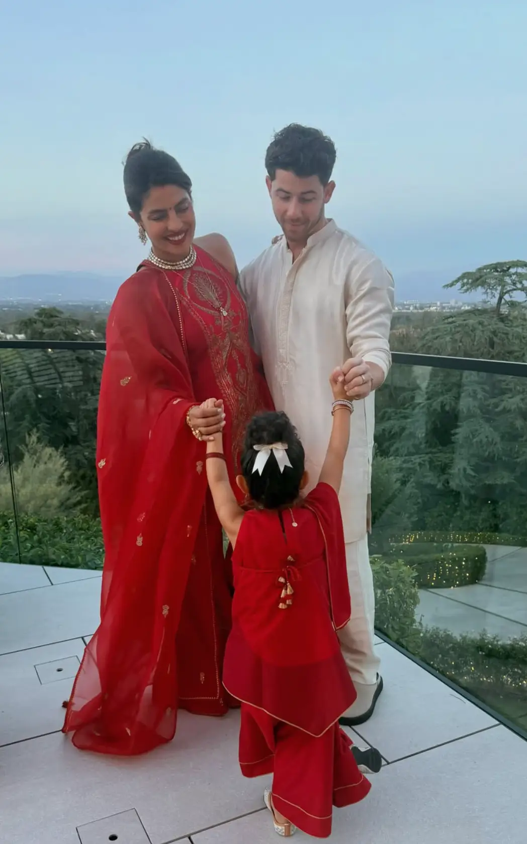 The couple also shared sweet photos with their daughter, Malti (Instagram/priyankachopra)