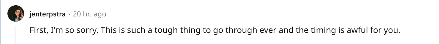 People flocked to share their support for the 'heartbroken' mother.