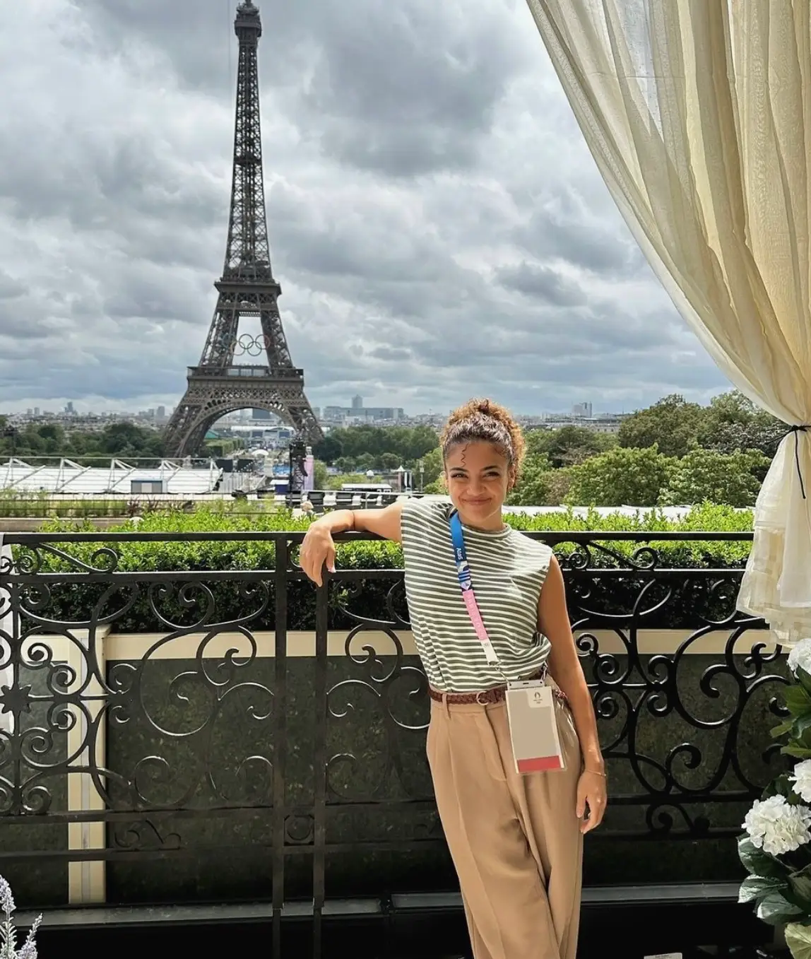 She has also competed with Simone Biles. (Instagram/@lauriehernandez)