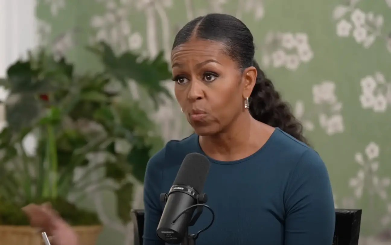 He talked about how having gay role models means young men won't grow up ‘ignorant’ (YouTube/MichelleObama)