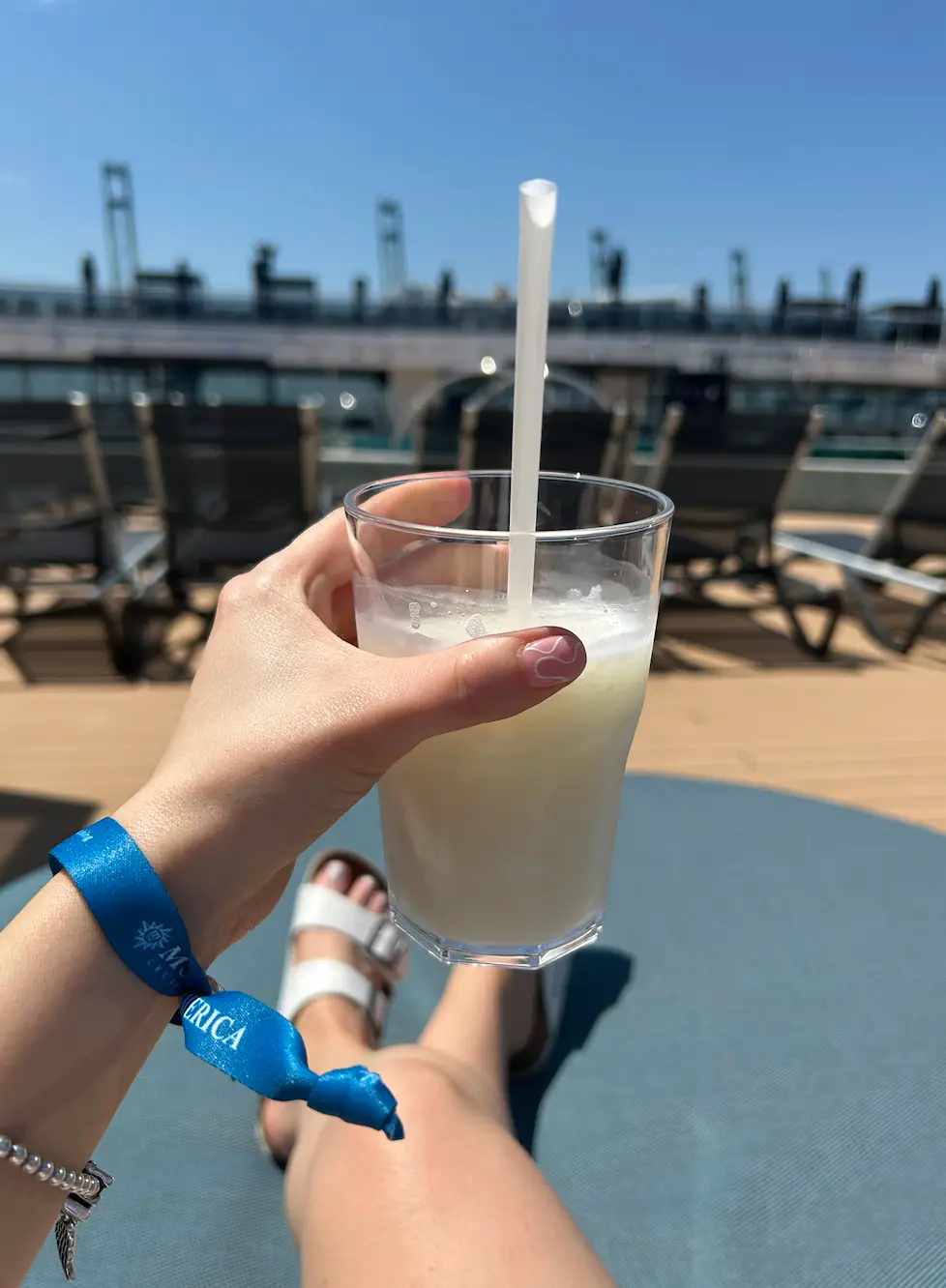 A frozen piña colada in the Caribbean sun... heaven (Tyla)