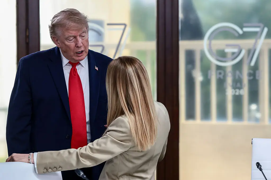 Trump's claims were made during an interview broadcast Friday morning on the La7 network (Pool / Pool / Getty Images)