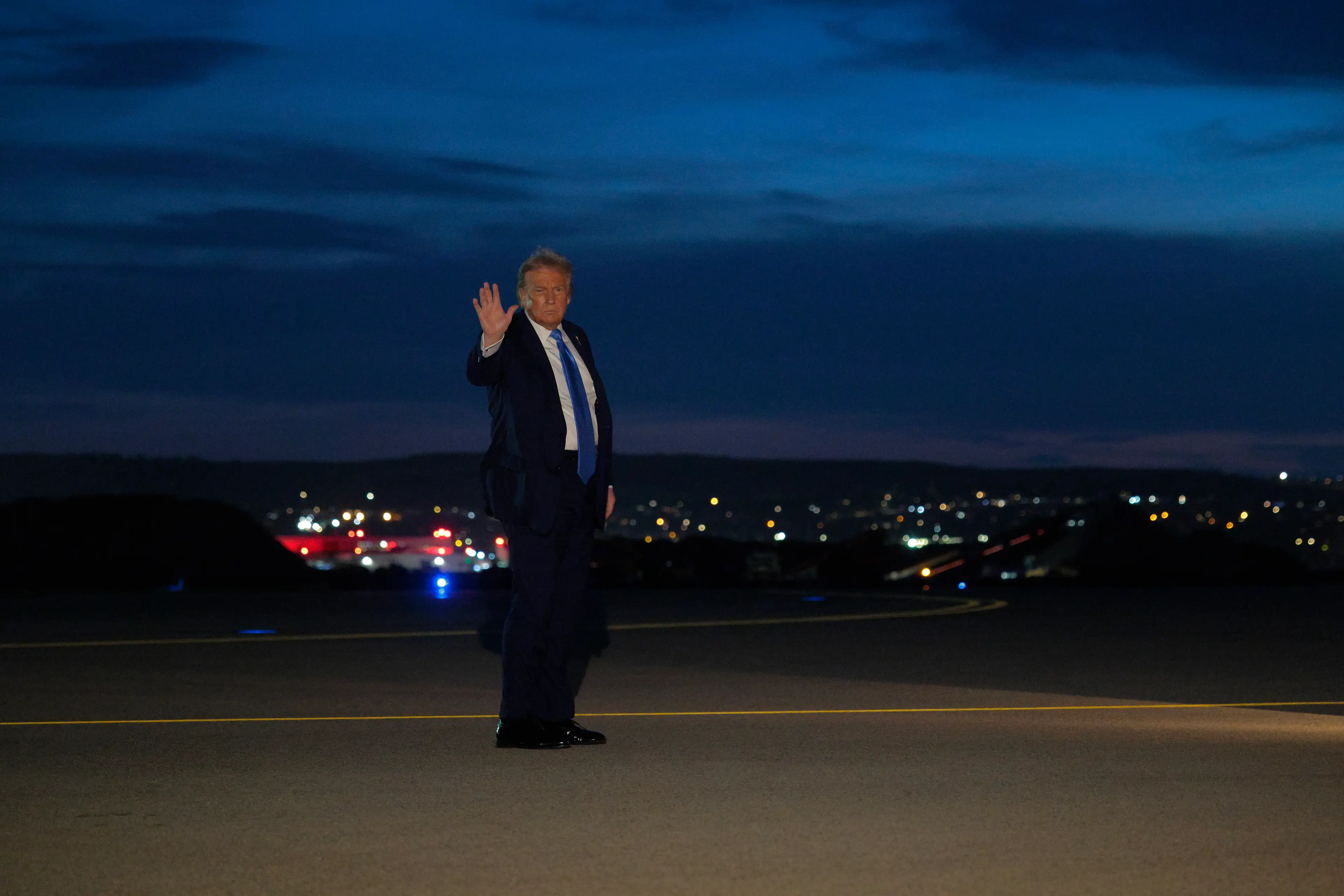 Trump claimed he left the summit early for a 'much bigger' issue amid the Israel-Iran attacks (Chip Somodevilla/Getty Images)