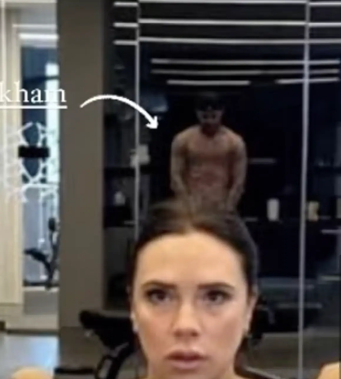 Fan think they may have spotted a 'naked' David in the background.