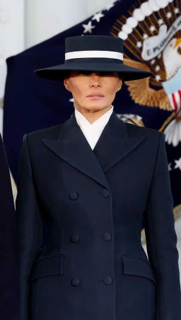 Melania Trump's Inauguration Day outfit (Win McNamee / Staff / Getty Images)
