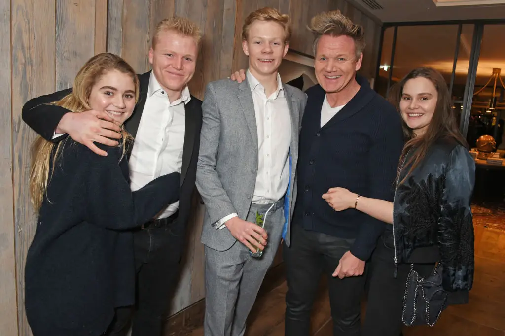 Gordon with his kids Tilly, Jack, and Holly, as well as Alexander Dundas (David M. Benett/Dave Benett/Getty Images)