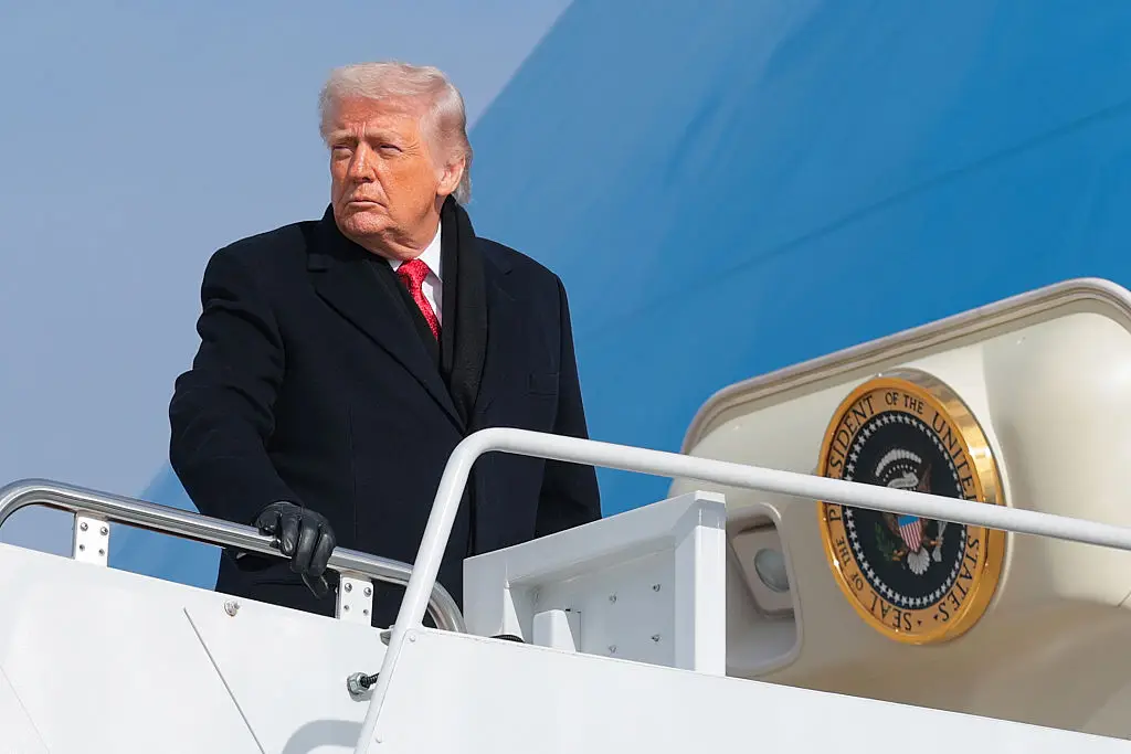 Reportedly, staff take it in turns to sit with Trump on long trips (Anna Moneymaker/Getty Images)