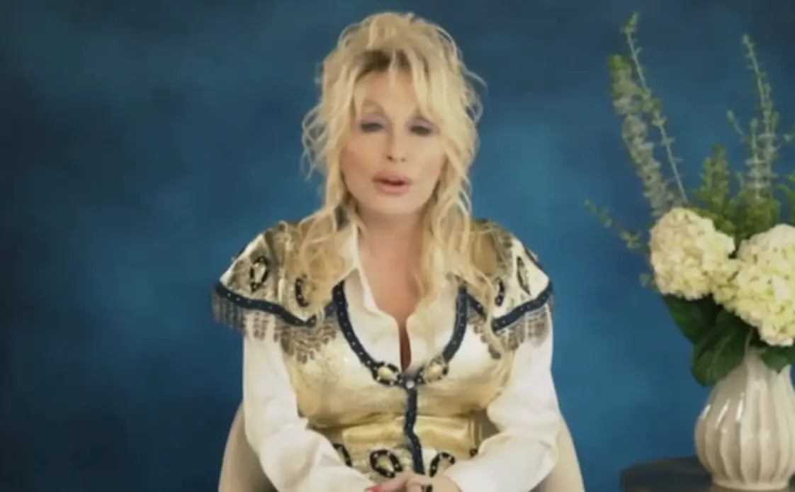 A posthumous video of the singer was played at the Americana Honors & Awards in Nashville this week (Courtesy of the Dolly Parton Estate)