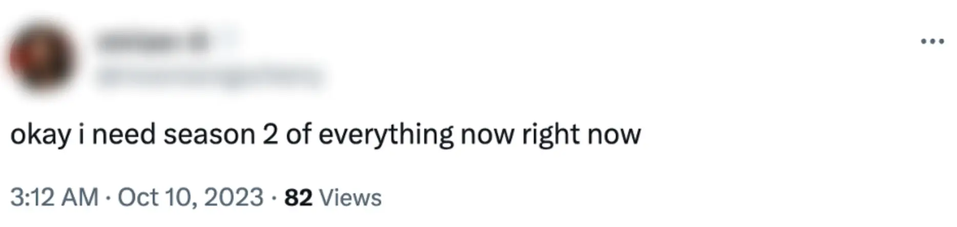 Viewers are desperate for a second season.