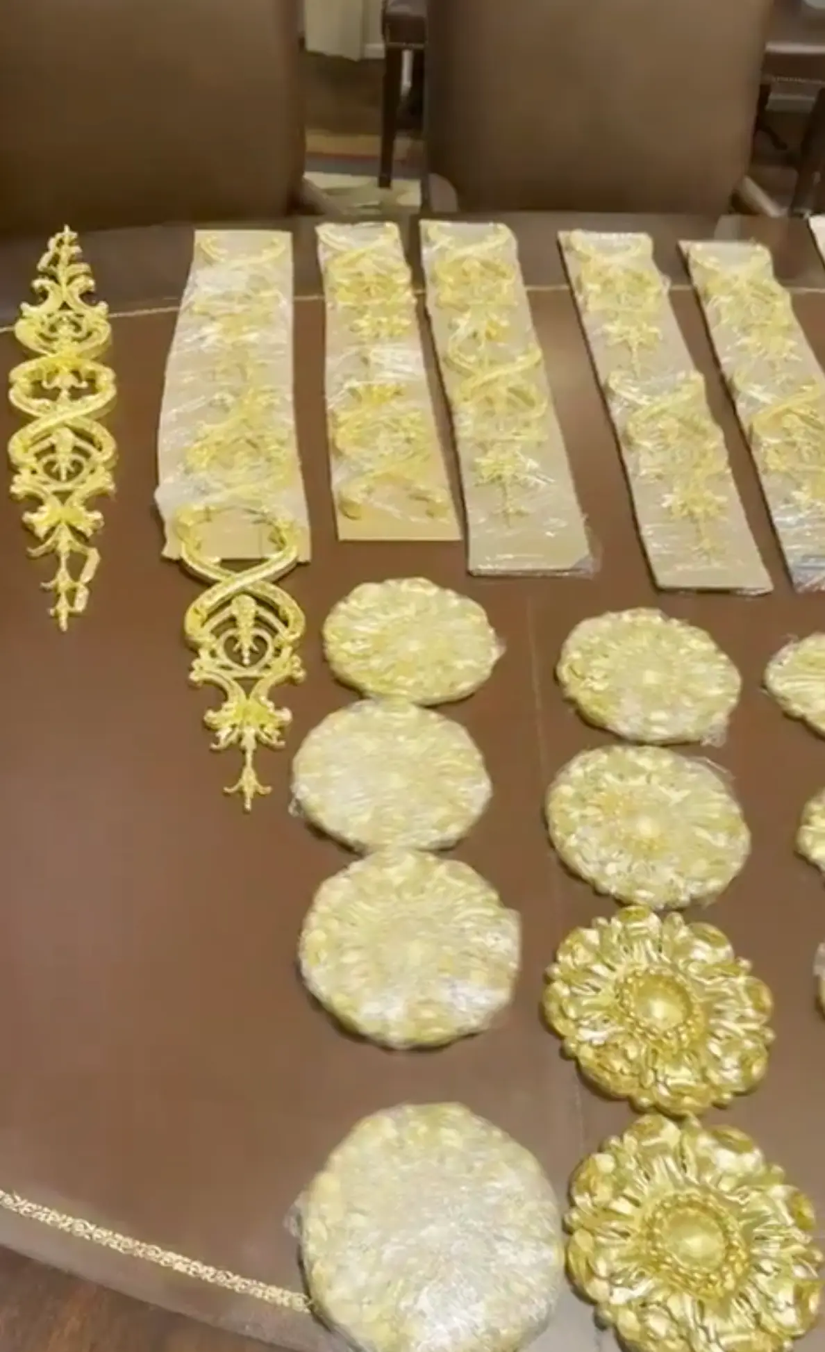 Trump is facing backlash for showing off his new '24 karat gold' decorations (Donald Trump/Truth Social)