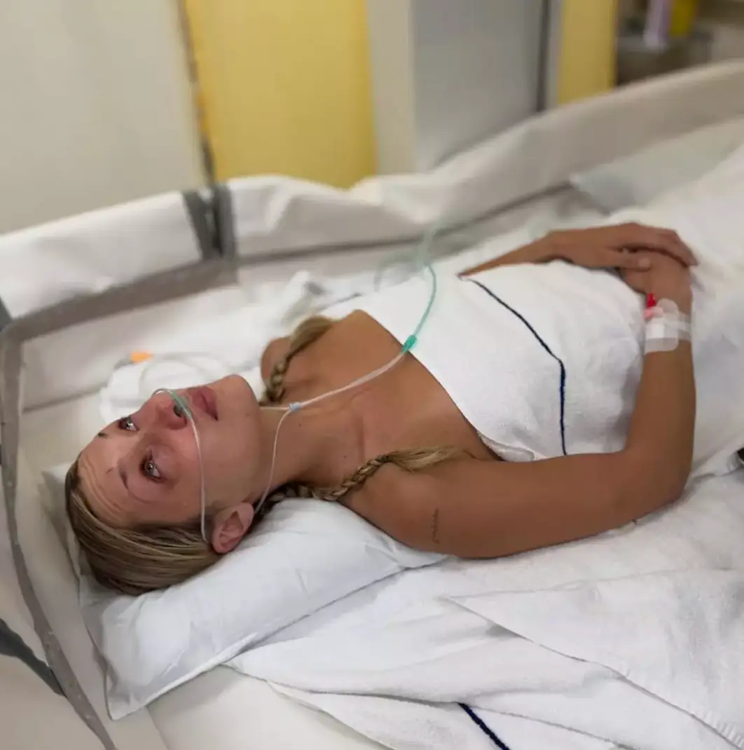 Yolanda Hadid shared photos of her daughter Bella in a hospital bed this week (Instagam/@yolanda.hadid)