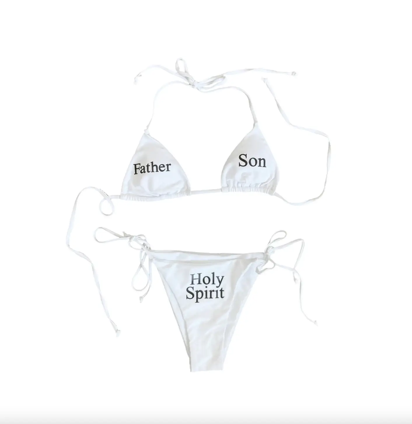 Many have found the Holy Trinity bikini offensive.
