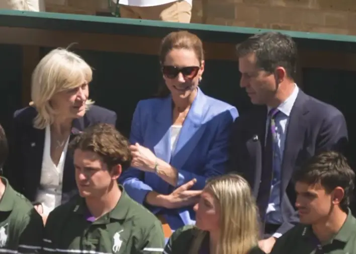 Fans were surprised to see Kate watching among spectators rather than in the Royal Box (Instagram/Wimbledon)
