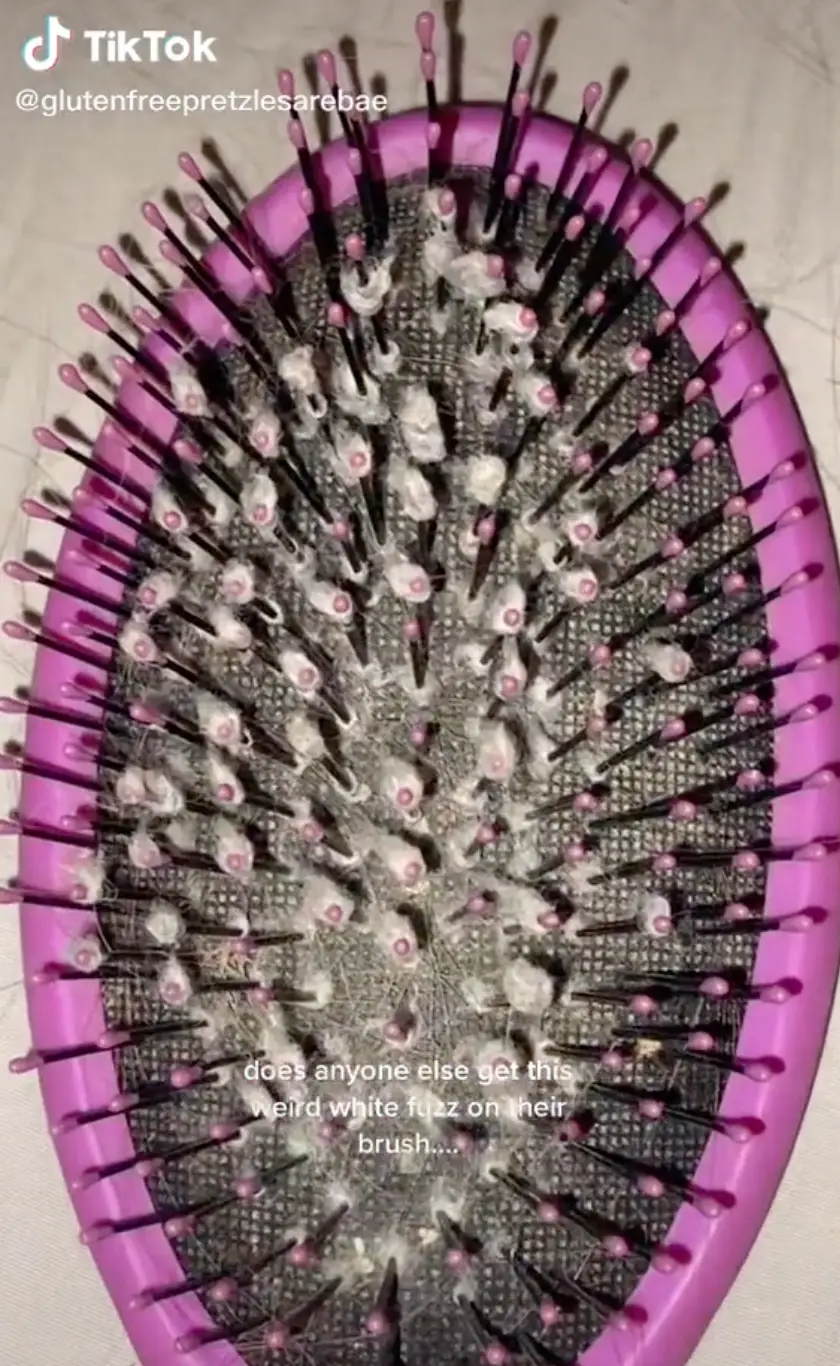 The white fluff is reportedly made up of a mixture of dust, dead skin cells and hair. (