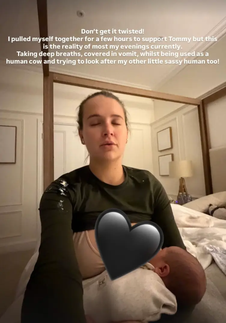 The influencer shared the 'reality' of motherhood after welcoming her son, Midas, earlier this month (Instagram/@mollymae)