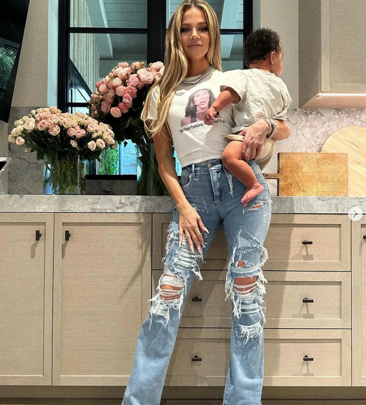 Khloe said being a mum was "magical".