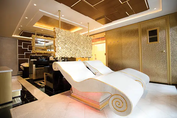 The Seven Seas suites include a private spa.