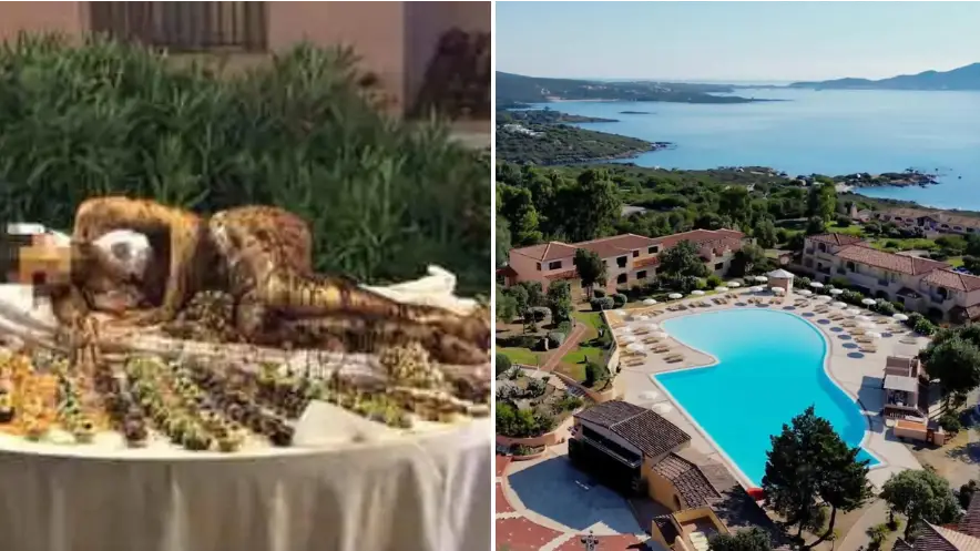 Hotel slammed as 'disgusting' for serving chocolate-covered woman for dessert in front of children