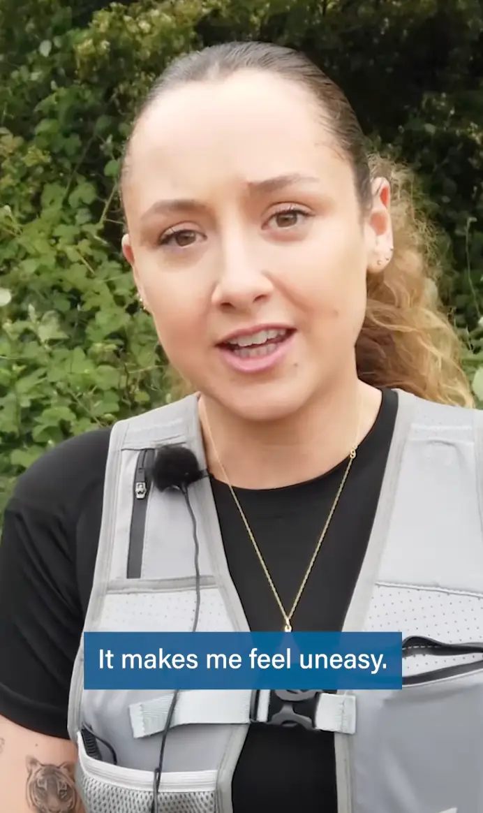 PC Abi Hayward, who was one of the officers who went undercover, explained that catcalling is a precursor to something more serious (Instagram/@surreypolice)