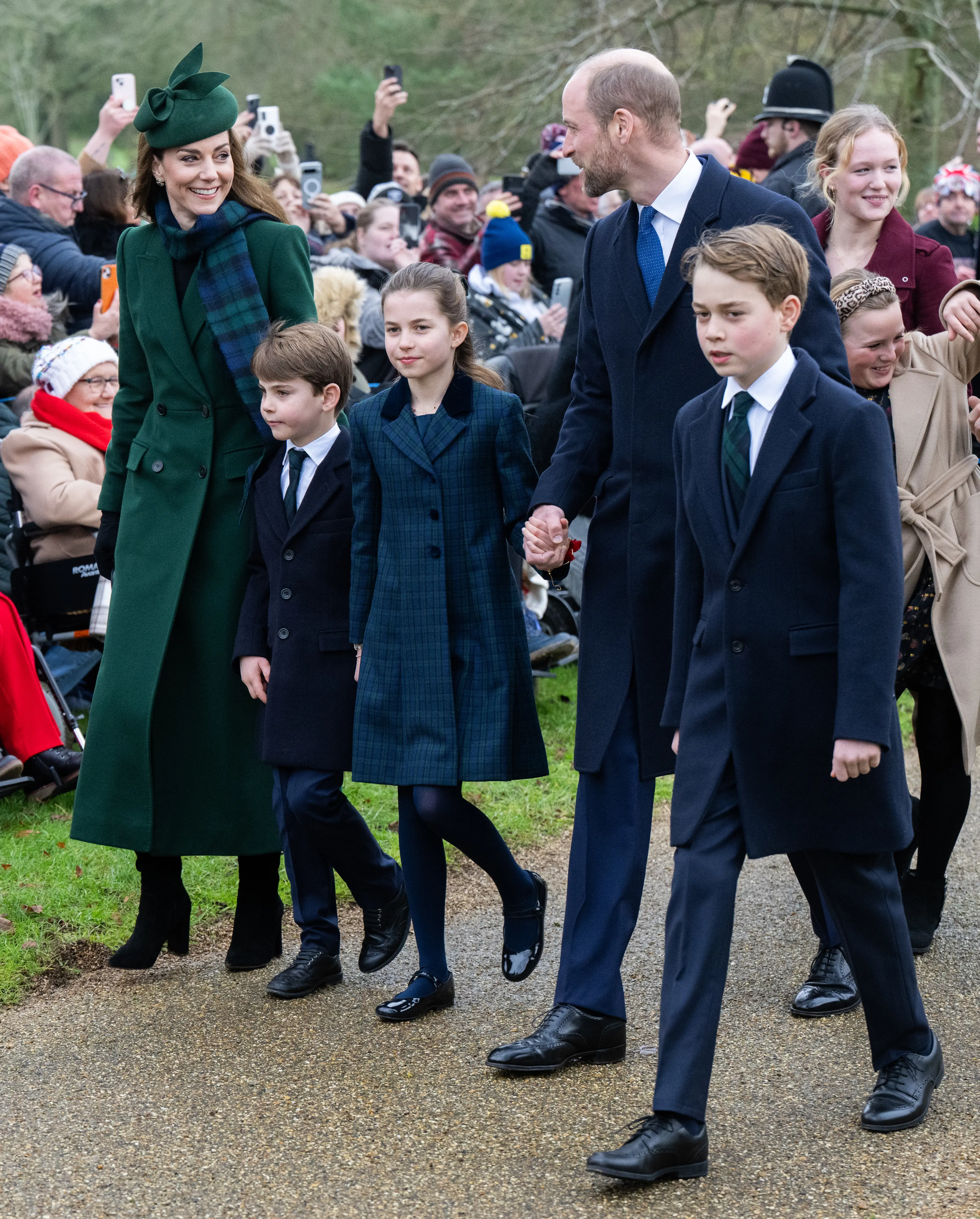 William could be seen smiling at Kate (Samir Hussein/WireImage)